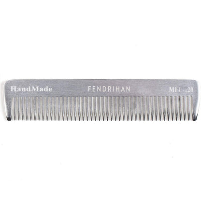 Fendrihan Small 4.6" Sturdy Metal Fine Tooth Barber Pocket Grooming Comb