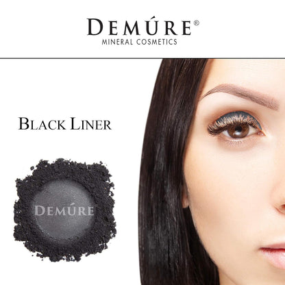 Demure Mineral Make Up (Black Liner) Eye Shadow, Matte Eyeshadow, Loose Powder, Eye Makeup, Professional Makeup