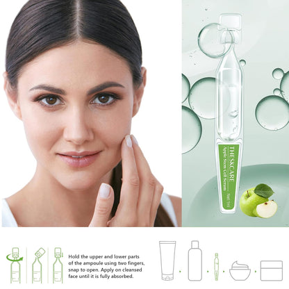 Anti Aging Apple Stem Cell Serum Ampoule for Face with Collagen,Hyaluronic Acid & Niacinamide,Rejuvenating Facial Serum for Fine Lines & Wrinkles,Plumping& Hydrating,30 Ampoules