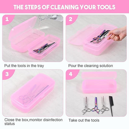 Nail tool sterilizer box pink,fully