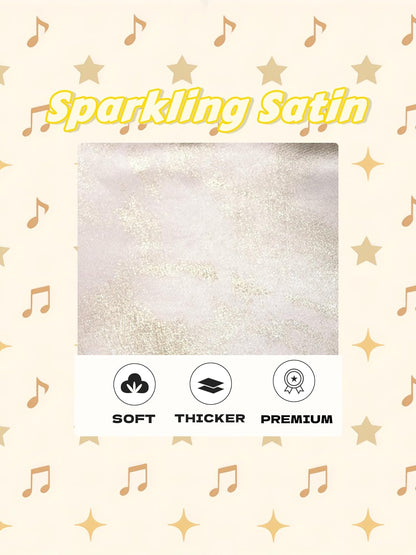 Serenade Sparkling Satin Heatless Curls Overnight, Heatless Hair Clurer Curling Rod Headband, No Heat Curling Rod Hair Roller for Women and Girls to sleep in, White