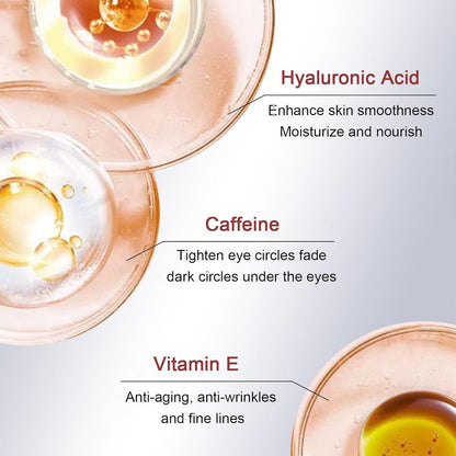 Caffeine Eye Cream for Dark Circles and Puffiness - Caffeine Under Eye Cream Anti Aging - Under Eye Serum for Puffiness Bags Wrinkles Fine Lines - Dark Circle Eye Cream Visible Firming Tightening