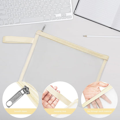 12 Psc Mesh Zipper Pouch Bags,Small Comestic Makeup Bage For Travel, Purse Organizer Pouches (Mike White, A5*12)