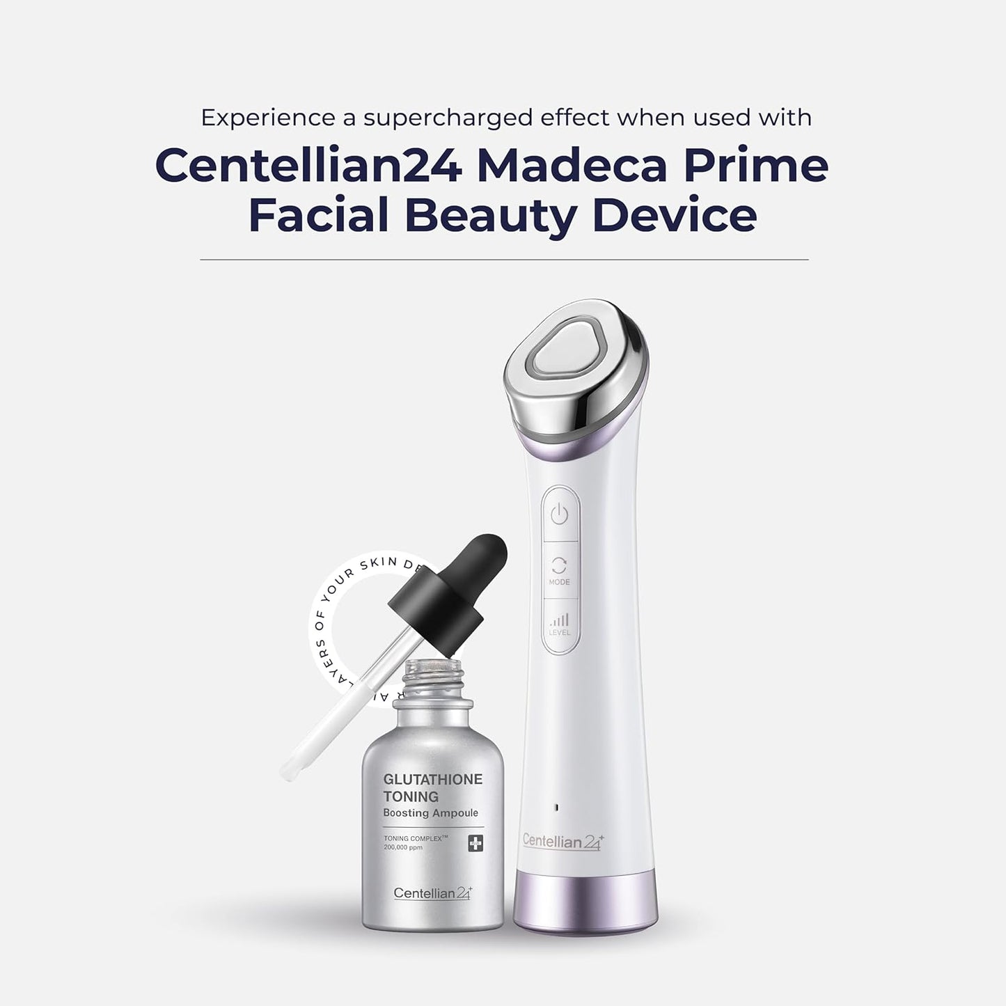 Centellian 24 Glutathione Toning Boosting Ampoule - Illuminated & Even Skin Tone. Glutathione Complex 200,000 ppm, Niacinamide & Vitamins (1.01 fl oz) by Dongkook Pharmaceutical