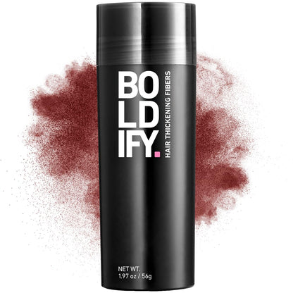 BOLDIFY Hair Fibers (56g) - Fill In Thinning and Fine Hair for an Instantly Fuller, Thicker Look - 14 Shades for Women & Men - Dark Auburn