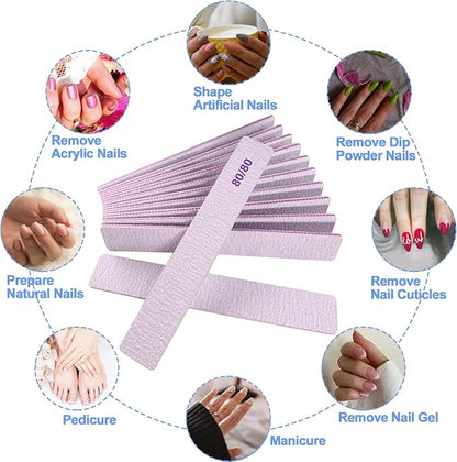 80/80 grit nail files, emery