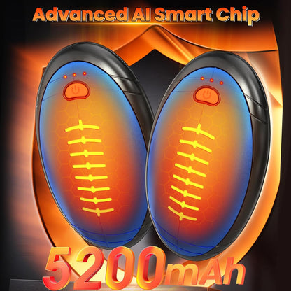 Hand Warmers Rechargeable, 2 Pack Temperature Electric Heater Football Shape Hand Warmer, Quick Charge Portable Hand Warmer Gift for Christmas Outdoors, Hunting, Golf, Camping