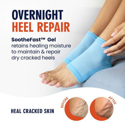 Dr. Frederick's Original Moisturizing Heel Socks for Cracked Heel Treatment - 6 Pairs - Socks for Dry Feet - Cracked Skin Repair & Overnight Hydration - Foot Care for Women & Men - Power Pack