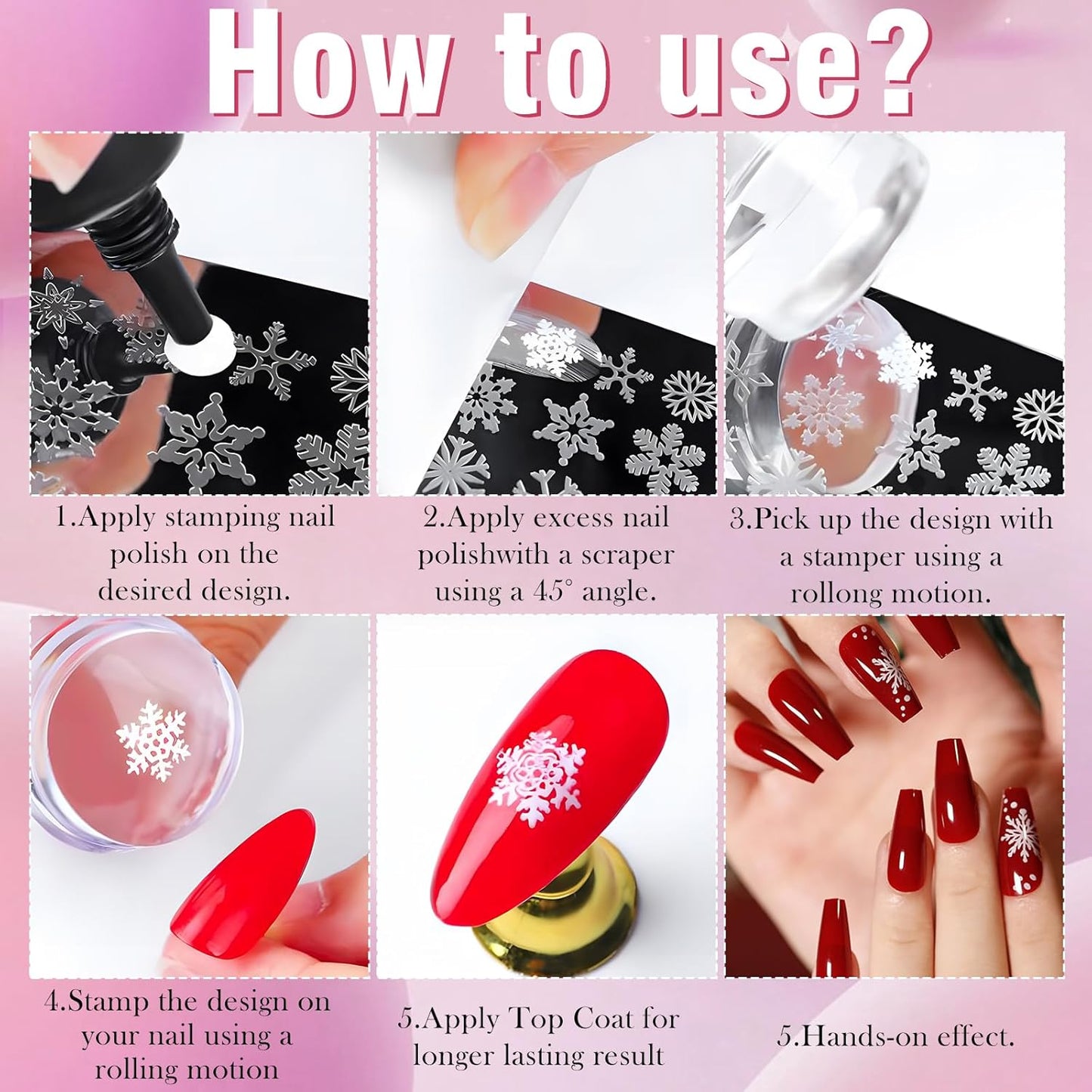 AddFavor Nail Stamper Kit 8pcs Stamping Plates Minimalist Geometric Butterfly Leaf Image Template for DIY Decorating Polish Gel Plate Print Stamper Manicure Stencils Tools