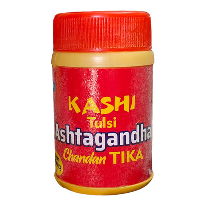 Ashtagandha Chandan Tika Powdered Tika Pooja Tilak Powder, 60g, Yellow, 2.12 Ounce (Pack of 1)