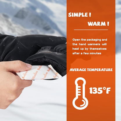 Hand Warmers Disposable Single Use Air Activated Heat Packs for Hands, Toes and Body - Up to 12 Hours of Heat - WarmSpark