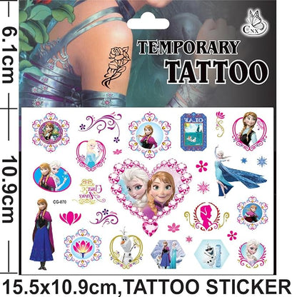 4 sheet frozen princess tattoos