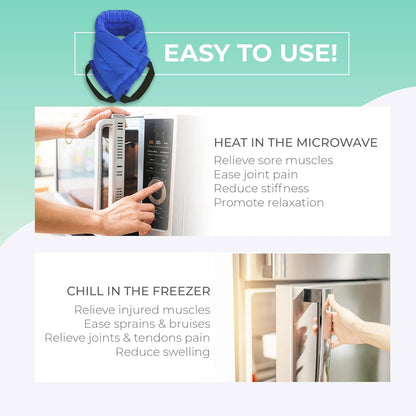Microwavable Heating Pads for Lower Back, Neck, and Shoulder Pain Relief - Moist Microwave Heating Pad for Muscles and Joints - Microwave Hot Pack Heat Pad for Cramps