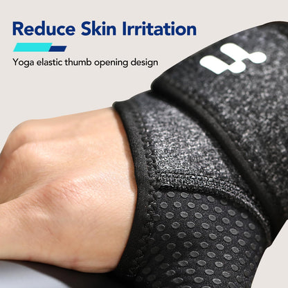 2 x Wrist Brace with Soft Thumb Opening for Mild Carpal Tunnel Tendonitis Arthritis Sprains (Not for Thumb), Compression Hand Brace for Women Men, Wrist Support Strap for Sports Work Typing Sleeping