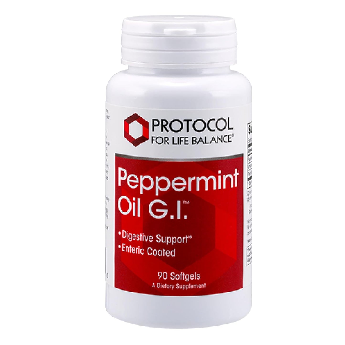 Protocol Peppermint G.I. - for Digestive Health Support* - with Peppermint, Ginger Oil & Fennel Oil - Enteric-Coated - Dairy Free & Halal - 90 Softgels