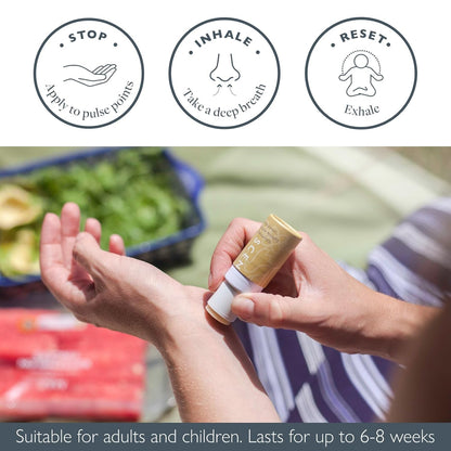 Scentered Aromatherapy Balm Stick - Happy - Mood Boost Roll On Essential Oils Blend for Positive Thinking - 100% Natural: Grapefruit, Cedarwood, Lemon Myrtle Essential Oil - Positive Gifts for Women