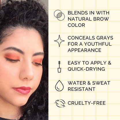 Elizabeth Mott Queen of the Fill Tinted Eyebrow Gel – Brow Filler, Volumizer & Setter – Defines, Shapes & Covers Gray Hairs – Water-Resistant, Long-Lasting – Cruelty-Free – Blonde Shade 4g