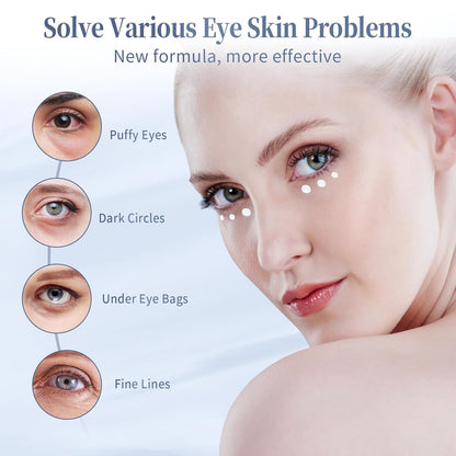 Retinol Under Eye Cream - Cream for Men & Women, Dark Circles, Puffiness & Wrinkles, Anti-Aging Eye Cream for Fine Lines, 0.7 Fl Oz