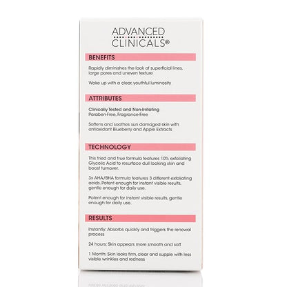 Advanced clinicals 10% glycolic acid