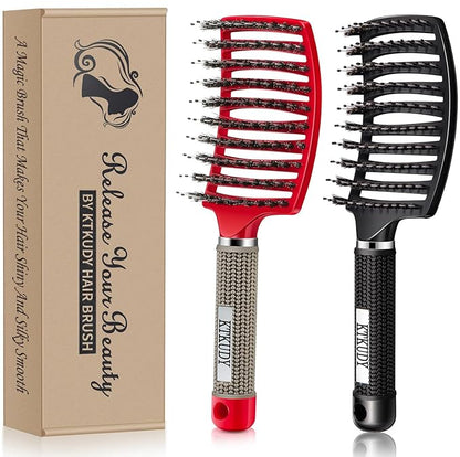 Detangling Brush Boar Bristles Set