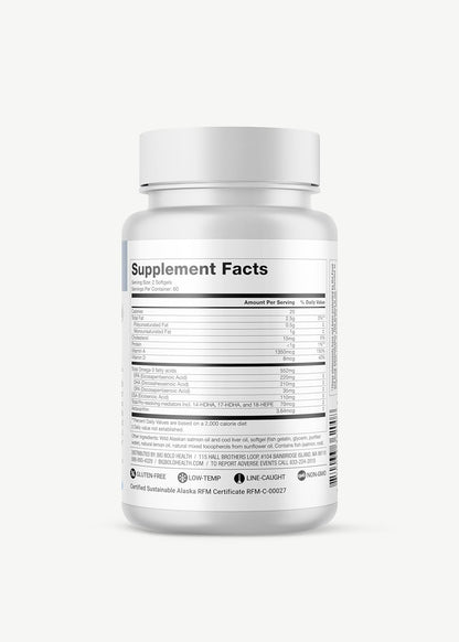 2 Month Supply - Omega-3 Rejuvenate Fish Oil Supplement, Wild Alaskan Cod and Sockeye Salmon Fish Oil, Lemon Flavor —Omega-3 Fatty Acids with EPA, DHA, & DPA— 120 Softgels