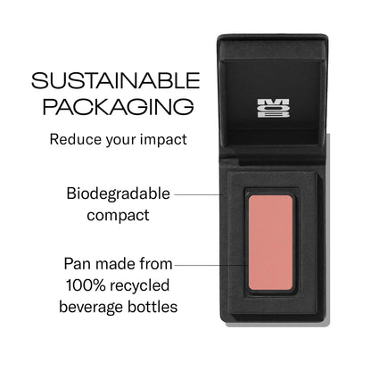 MOB Beauty Cream Clay Eyeshadow M114 – Muted Rose | Skincare-Infused, Vegan, Cruelty-Free, Blendable Cream-to-Velvet Finish, Buildable Pigment, Clean Eyeshadow in Sustainable, Biodegradable Compact