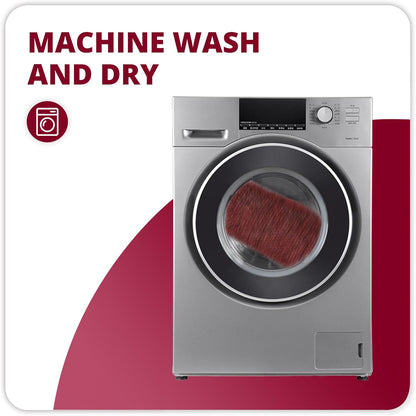 Bath Mat,Ultra Thin Bathroom Rugs,Rubber Bath Mats for Bathroom,No Slip Bath Rugs,Quick Dry,Machine Washable,Low Pile,Absorbent,Shower Outside,Sink,Home Decor Accessories.Red,1'8"x2'8"(20x32inch)