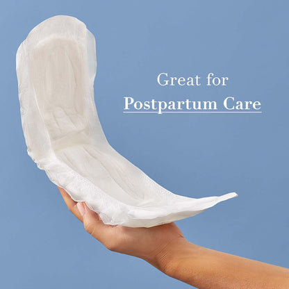 Rael Incontinence Pads for Women, Organic Cotton Cover, Postpartum Essential, Heavy Absorbency, Bladder Control, 4-Layer Core with Leak Guard Technology, Long Length (Ultimate, 40 Count)