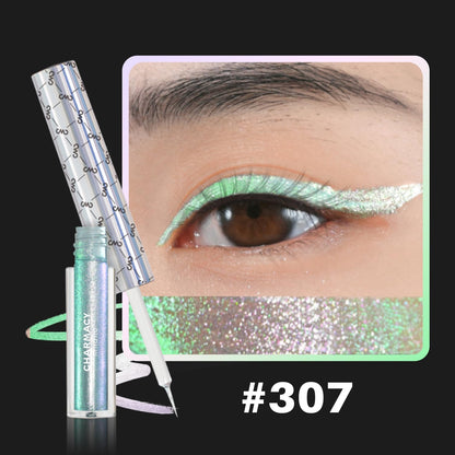 CHARMACY Chameleon Liquid Eyeliner, Liquid Glitter Eyeliner, Highly Pigmented, Metallic MultiColor Shifting waterproof Eyeliner, Ultra-Fine Tip, Longwearing, Smudge-proof (#307)