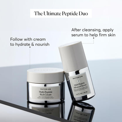 Naturium Multi-Peptide Rich Cream, Hydrating & Nourishing to Help Appearance of Fine Lines & Wrinkles, Vegan & Cruelty-Free, 1.7 oz