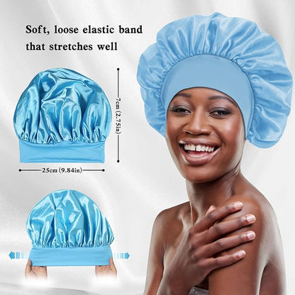 3pcs satin bonnet silky bonnet