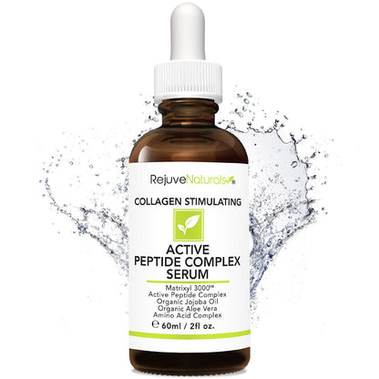 Peptide Complex Serum with Matrixyl 3000 (2 oz, Double-Sized) Minimizes Look of Fine Lines & Deep Wrinkles, Crow's Feet, Crepey Skin. Lightweight Anti Aging Moisturizer for Face & Neck