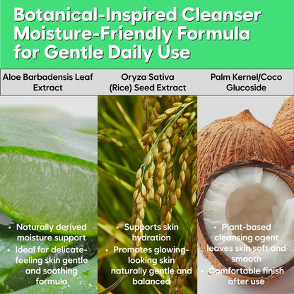 Aloe Fermentation Cleansing Milk, Hydrating Makeup Remover with Organic Aloe & Rice, Creamy Cleanser for Dry, Sensitive Skin, Supports Skin Barrier, Korean Skincare, 6.76 fl oz (200ml)