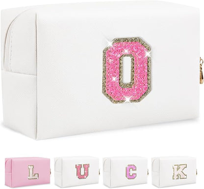 Personalized initial letter makeup bag,