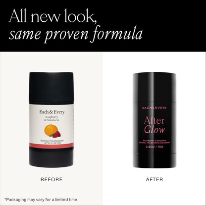 Each & Every Aluminum Free Deodorant for Women & Men, Raspberry & Mandarin - All Natural Deodorant for Sensitive Skin, EWG Verified - Clean, Baking Soda-Free, Plant-Based Fragrance - 2.5oz, 2 Pack