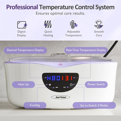 Paraffin Wax for Hand and Feet 4000ml Paraffin Wax Machine for Hand and Feet Large Capacity Paraffin Wax for Hands Purple Paraffin Bath Machine Best Skin Care Moisturizing Exfoliating Solution