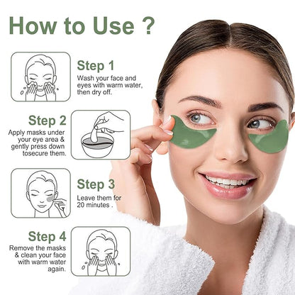 Under eye patches-30 pairs green