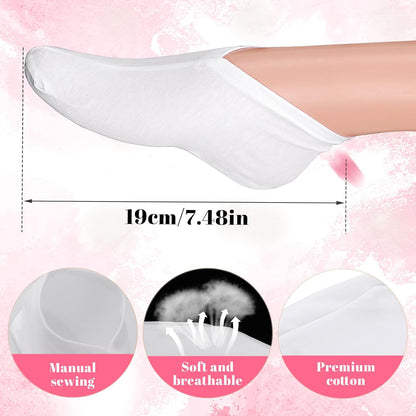 3 Pairs Moisturizing Socks Overnight Cotton Lotion Foot Cover Mask Moisture Enhancing Socks Absorbing Spa Feet Sleeve for Dry Care Cosmetic Women Men Beauty Pedicure