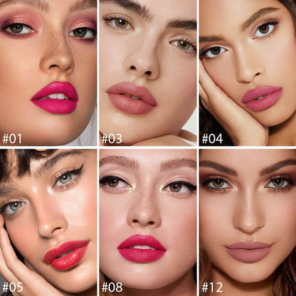 evpct 12Pcs Mini Pills Lipstick Capsule Set for Women Waterproof Long Lasting, Dark Ruby Plum Rose Red Nude Pink Mauve Taupe Brown Matte Small Magic Permanent 24 Hour Lipstick Bulk Samples 01