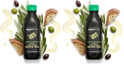 Amazon Fresh, Mediterranean Extra Virgin Olive Oil, 16.9 Fl Oz (Pack of 2)