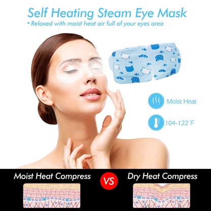 Jekeno Steam Eye Mask, 16 Packs Eye Masks for Dry Eyes Dark Circles and Puffiness, 40-60 Minutes Self Heated Steam Warm Eye Mask, Christmas Spa Gifts for Women