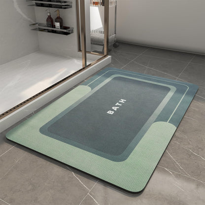 MontVoo Non Slip Super Absorbent Stain Resistant Quick Dry Thin Bath Mat - 17"x27" Green