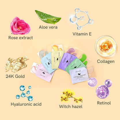 Under Eye Patches with Collagen and Hyaluronic Acid Eye Mask for Wrinkle,Dark Circles,Face Mask Skin Care Products 24 Pairs
