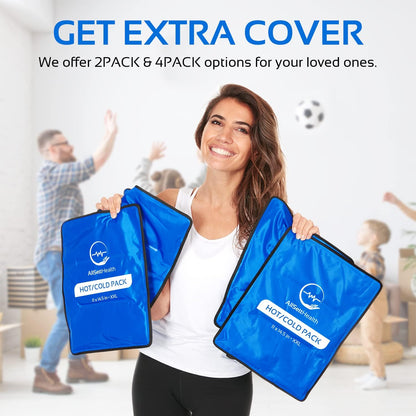 Reusable Ice Packs for Injuries Reusable | 11" x 14.5" - 2 Pack XL | Hot & Cold Pack | Large Ice Pack for Back Pain Relief, Flexible When Frozen | Cold Compress for Back, Knee, and Shoulder Injuries