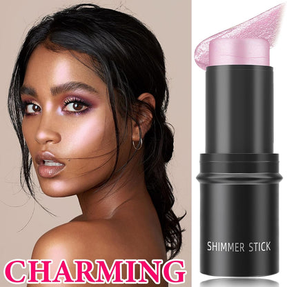 Cream Contour Stick,Shimmer Stick Long Lasting Non-greasy Cream Contour Bronzer Stick,Lightweight Concealer Waterproof Face Contouring Makeup Pen for Women(01#)