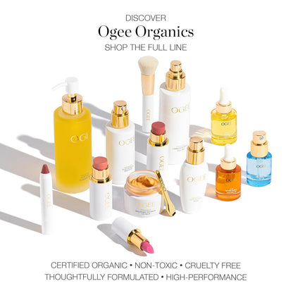 Ogee Full Bloom Sculpted Lipstick (Cezanne - Cool Pink) - Long Lasting Organic Lipstick with Jojoba Oil & Micro Hyaluronic Acid - 70% Organic Ingredients & Made in USA