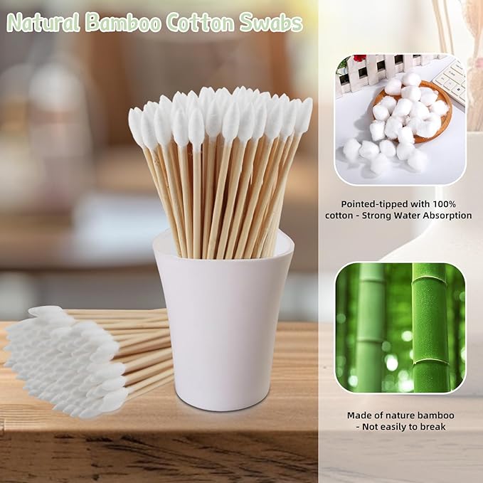 200 count bamboo cotton swabs