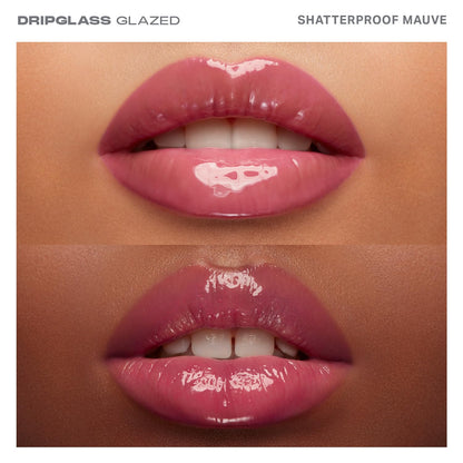 MORPHE Dripglass High Shine Lip Gloss - Glazed, Semi-Sheer & Nourishing Lip Makeup - Buildable Formula Infused with Plant-Derived Squalane & Vitamin E - Shatterproof Mauve (0.13 oz)