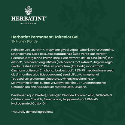 Herbatint Permanent Haircolor Gel, 9N