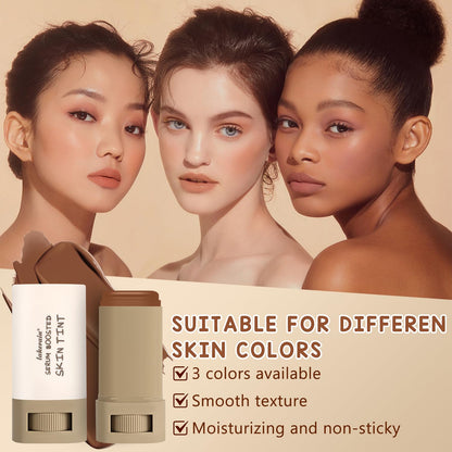 2PCS Foundation Stick Beauty Balm Serum Boosted Skin Tint, Solid Tinted Moisturizing Serum Contour Stick, Natural Fit, Moisturizing ＆ Concealing Foundation Sticks (#02)